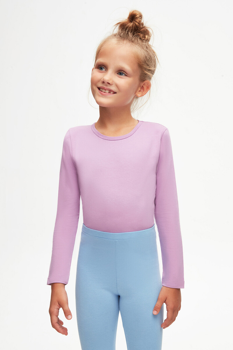 5-8 Years Old Plain Long Legging - Thumbnail