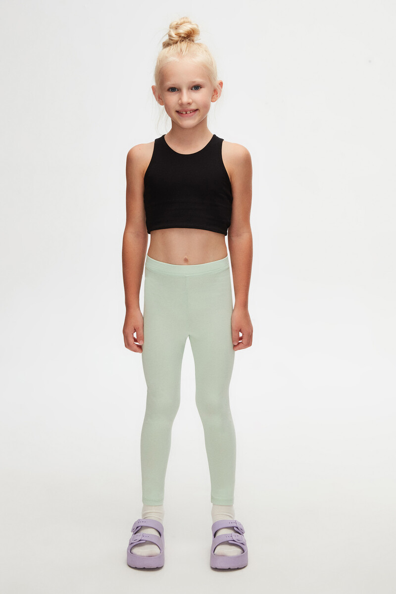 5-8 Years Old Plain Long Legging - Thumbnail