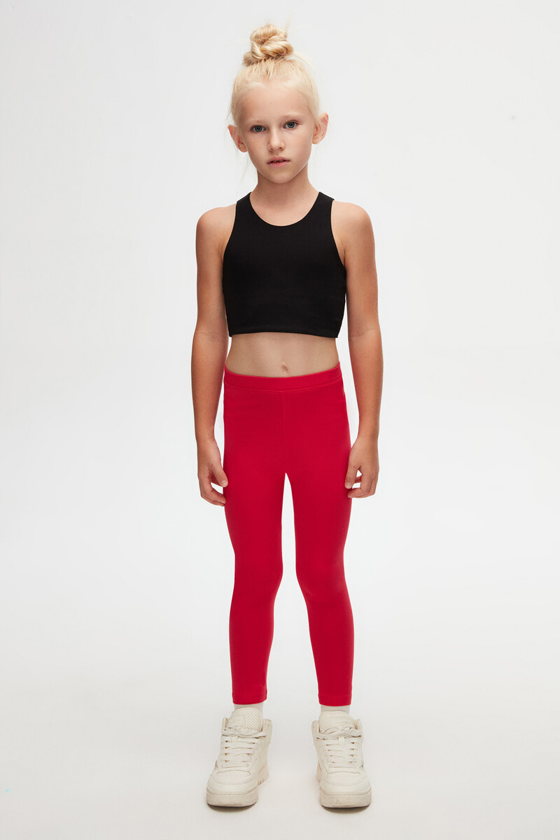 5-8 Years Old Plain Long Legging - Thumbnail