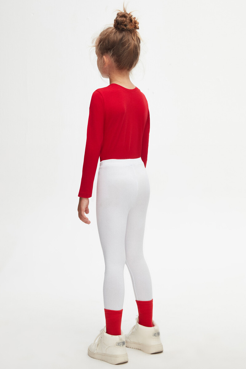 5-8 Years Old Plain Long Legging - Thumbnail