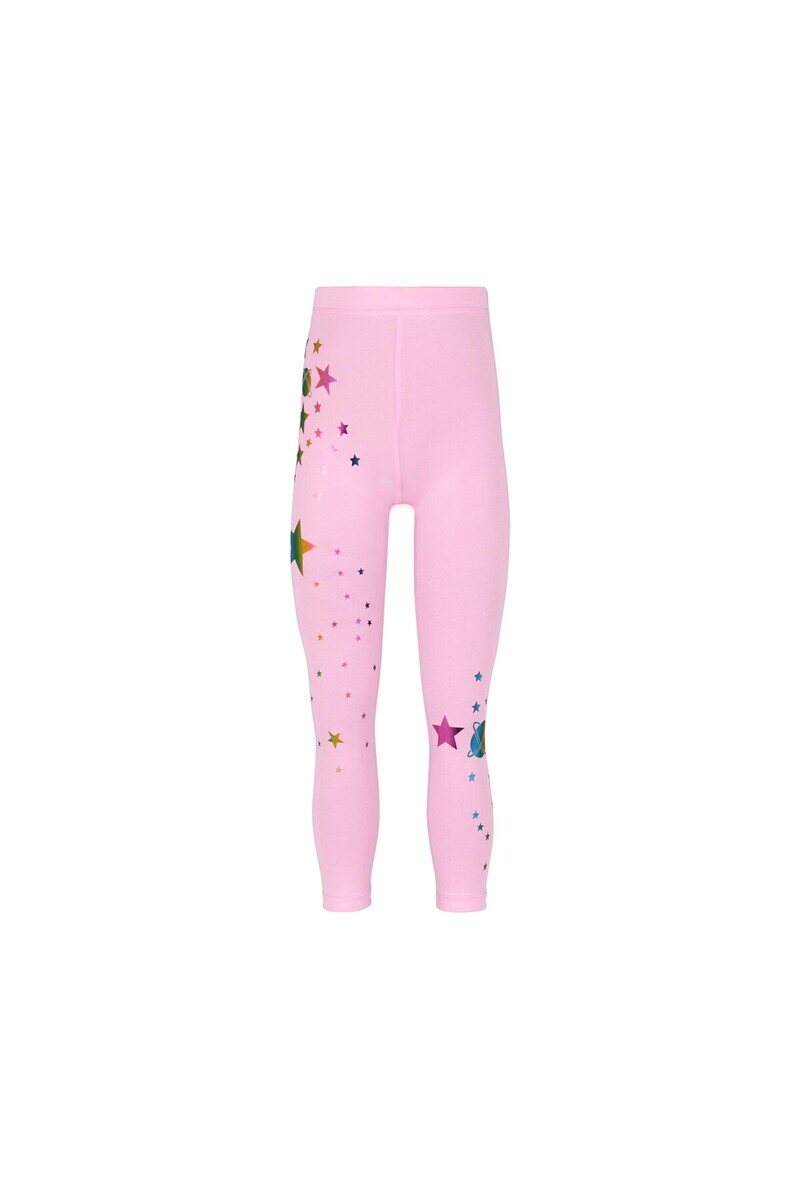 5-8 Years Old Varaklı Stars Printed Legging - Thumbnail