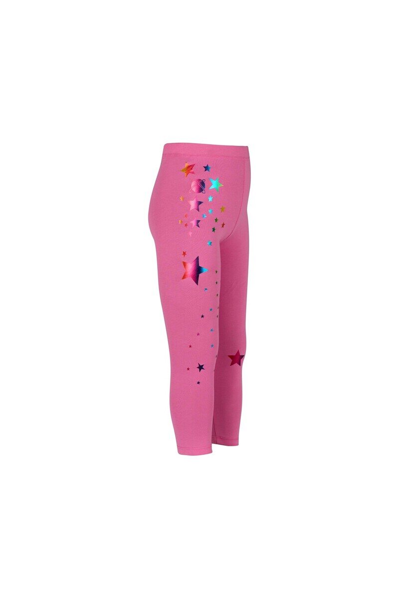 5-8 Years Old Varaklı Stars Printed Legging - Thumbnail