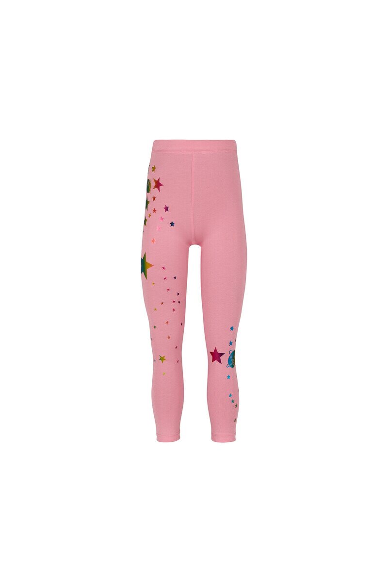 5-8 Years Old Varaklı Stars Printed Legging - Thumbnail