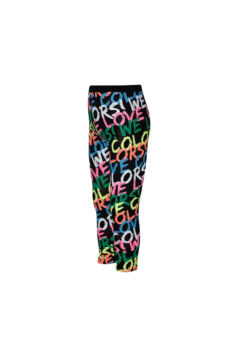 5-8 Years Old We Love Colors Printed Leggings - Thumbnail