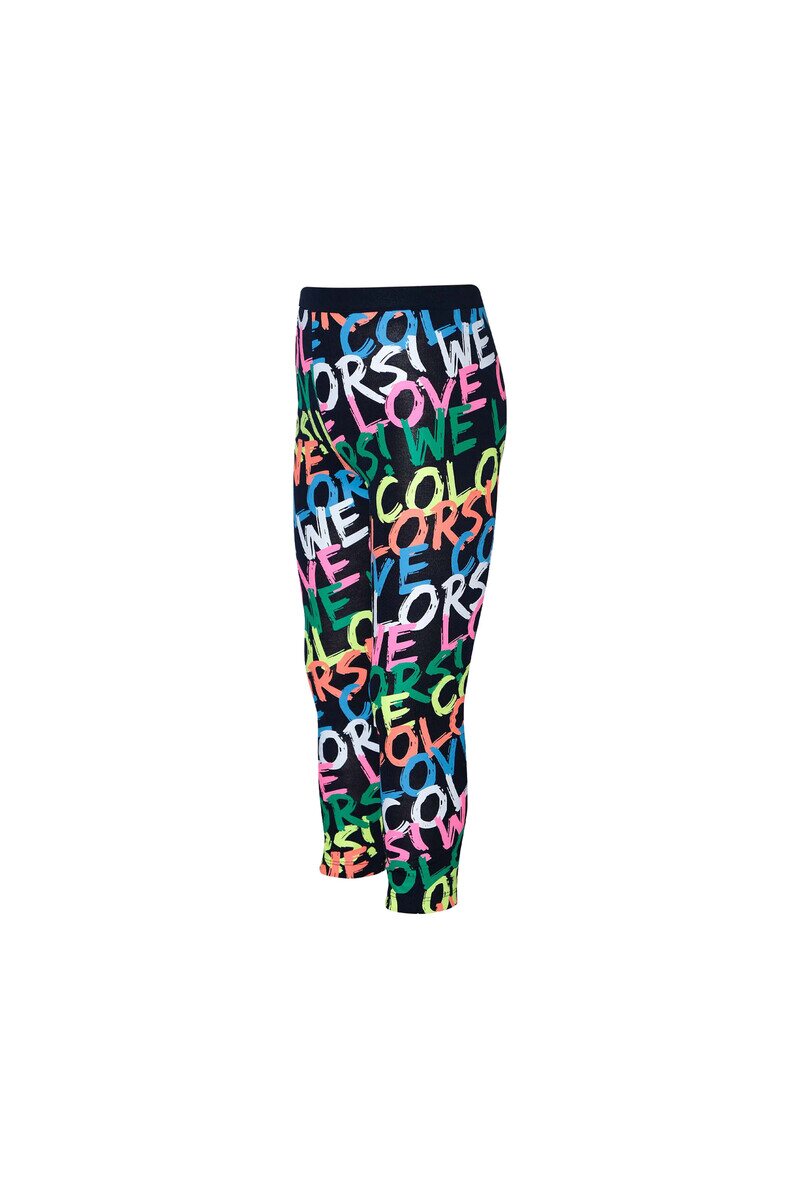 5-8 Years Old We Love Colors Printed Leggings - Thumbnail