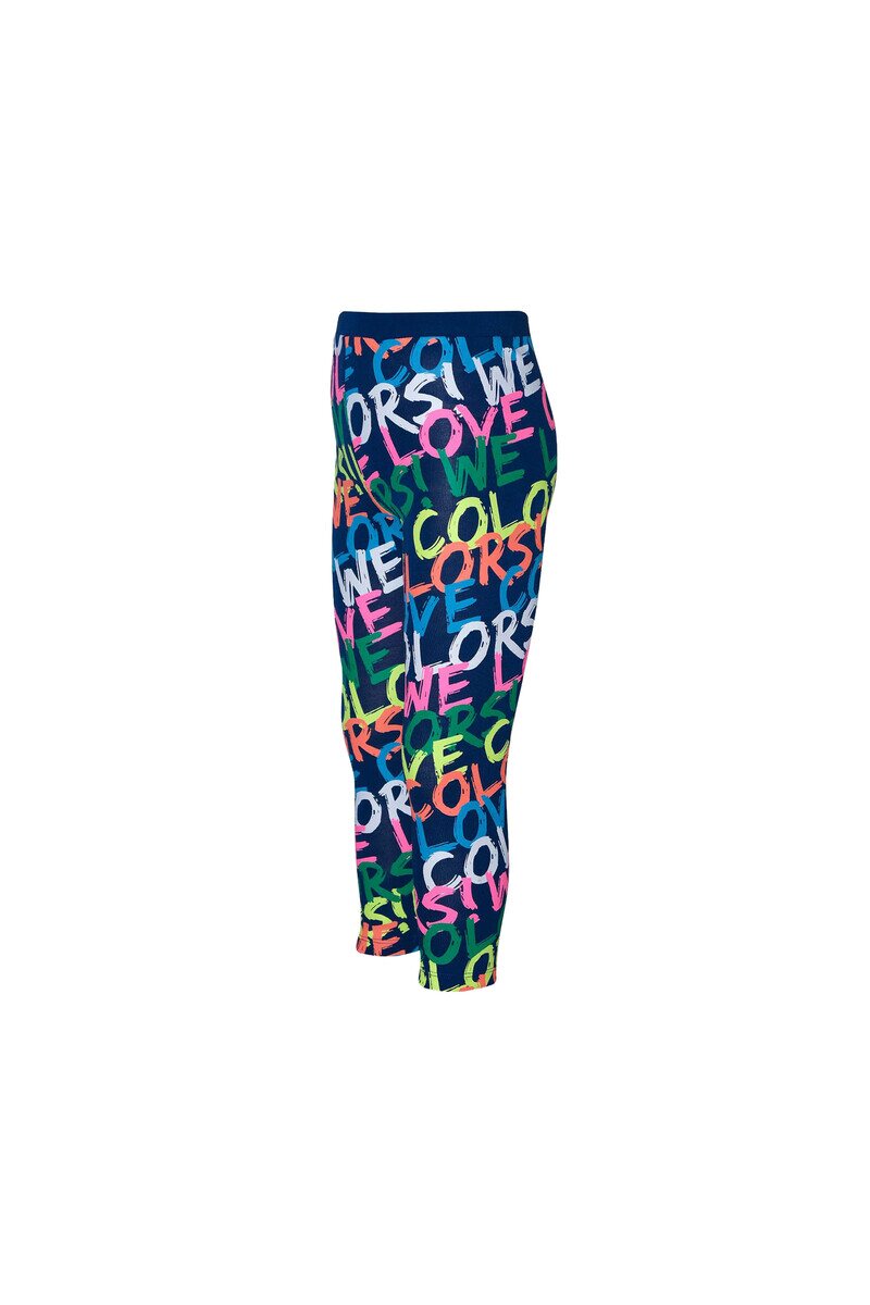 5-8 Years Old We Love Colors Printed Leggings - Thumbnail