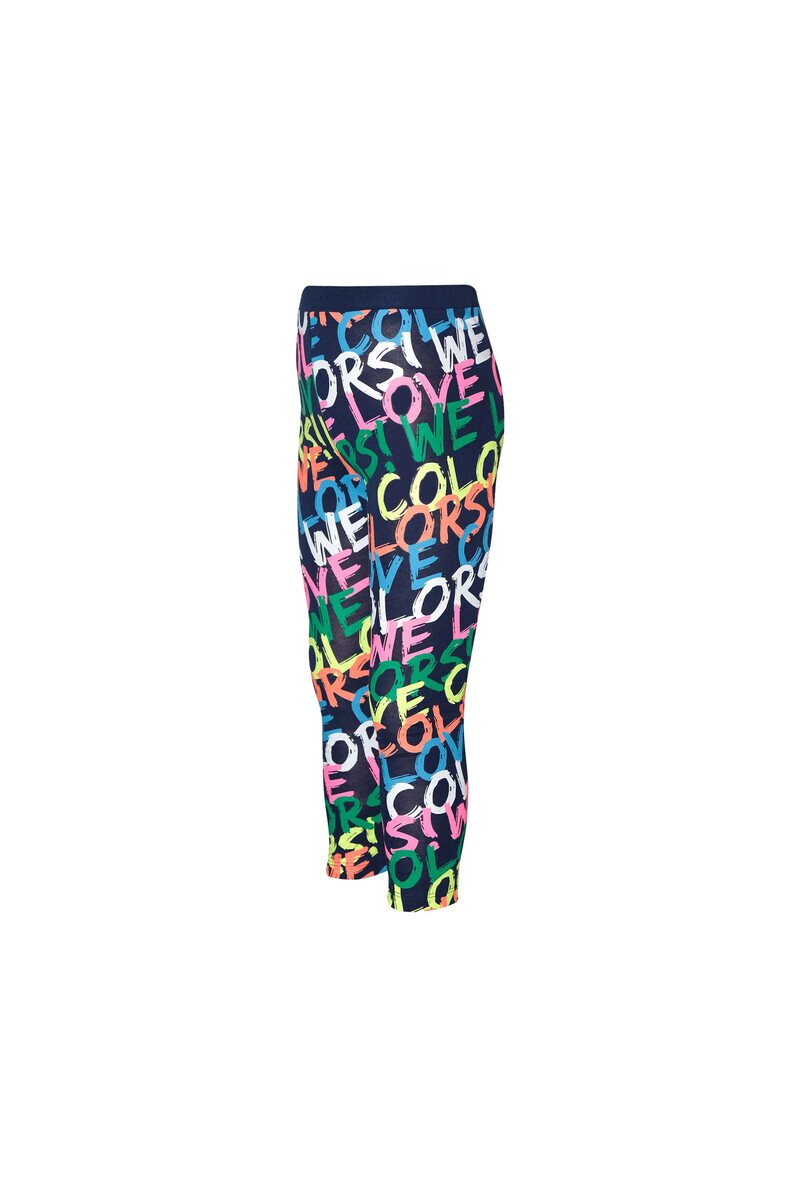 5-8 Years Old We Love Colors Printed Leggings - Thumbnail