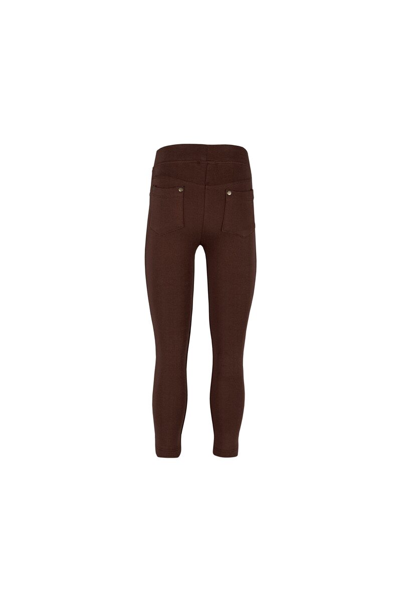7-10 Years Old Fleece Interlock Legging With 4 Pockets - Thumbnail