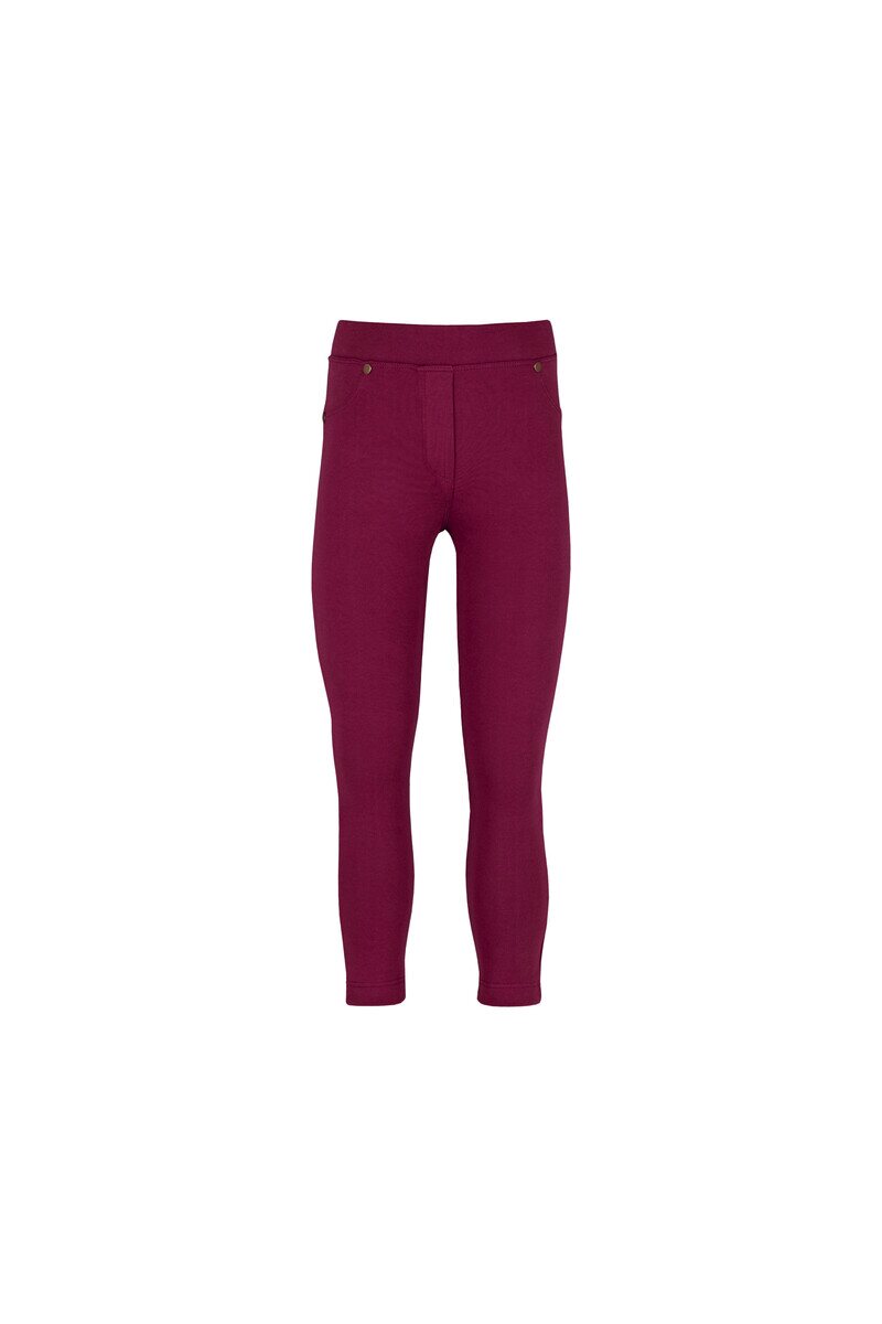 7-10 Years Old Fleece Interlock Legging With 4 Pockets - Thumbnail