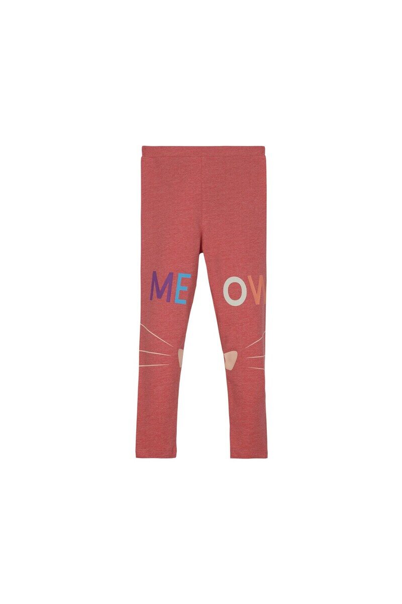 7-10 Years Old Meow Face Parinted Legging - Thumbnail