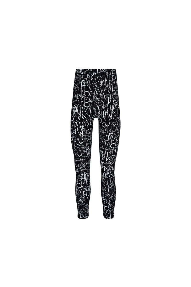 9-12 Ans Legging À Motifs Lettres Foncées - Thumbnail