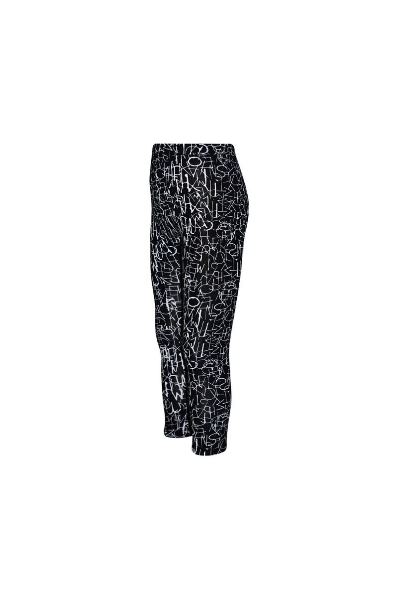 9-12 Ans Legging À Motifs Lettres Foncées - Thumbnail