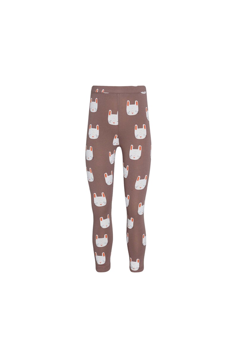 9-12 Yaş Sleepy Bunny Desen Tayt - Thumbnail
