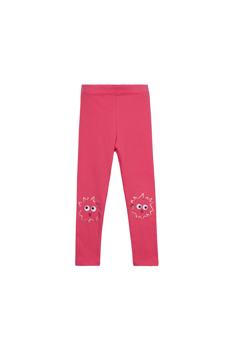 9-12 Years Old Crazy Eyes Printed Fleece Legging - Thumbnail