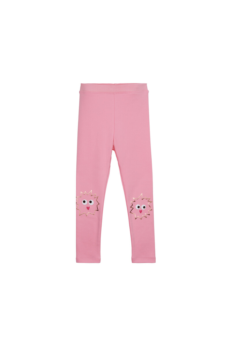 9-12 Years Old Crazy Eyes Printed Fleece Legging - Thumbnail