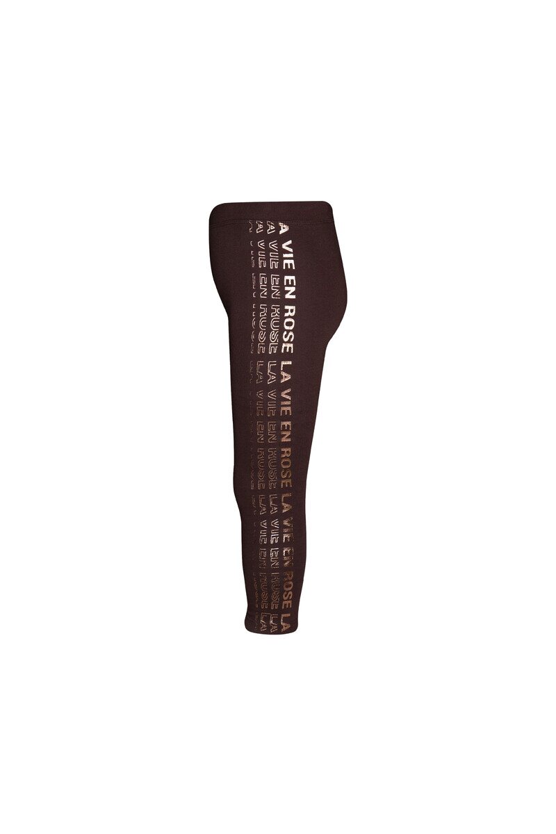 9-12 Years Old La Vıe En Rose Printed 40/1 Interlock Legging - Thumbnail