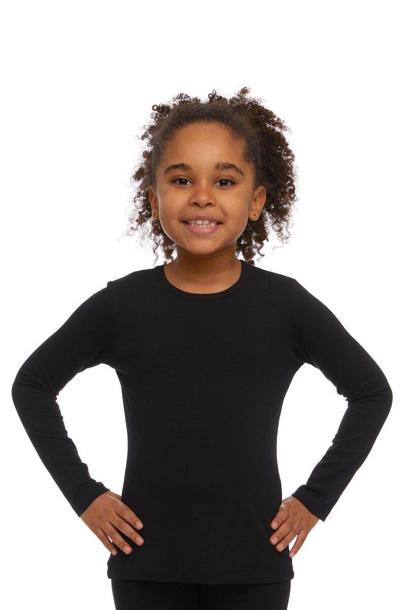 9-12 Years Old Lycra Long Sleeves T-shirt - Thumbnail