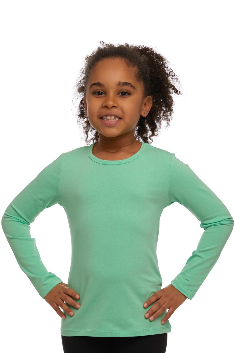 9-12 Years Old Lycra Long Sleeves T-shirt - Thumbnail