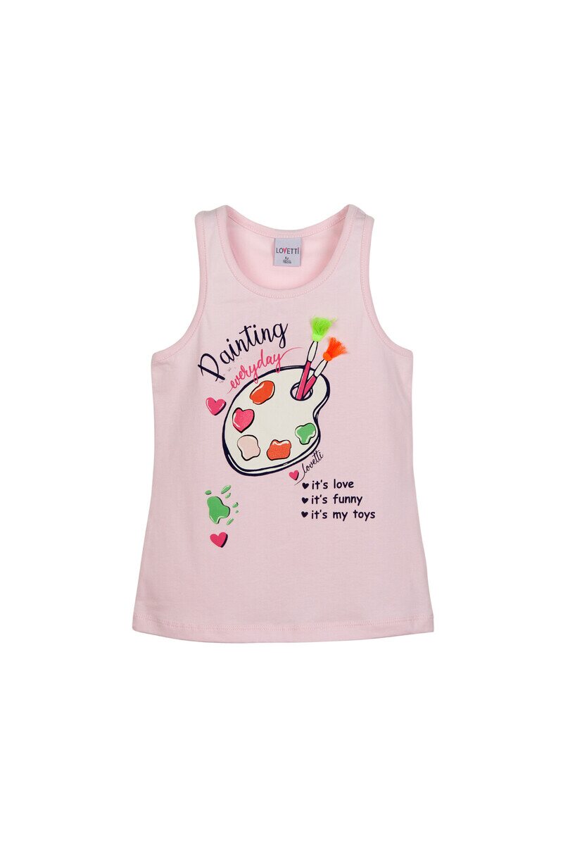 2-5 Years Old Paint Printed Tank Top - Thumbnail