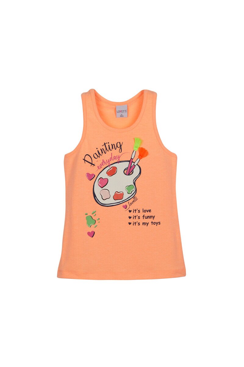 2-5 Years Old Paint Printed Tank Top - Thumbnail