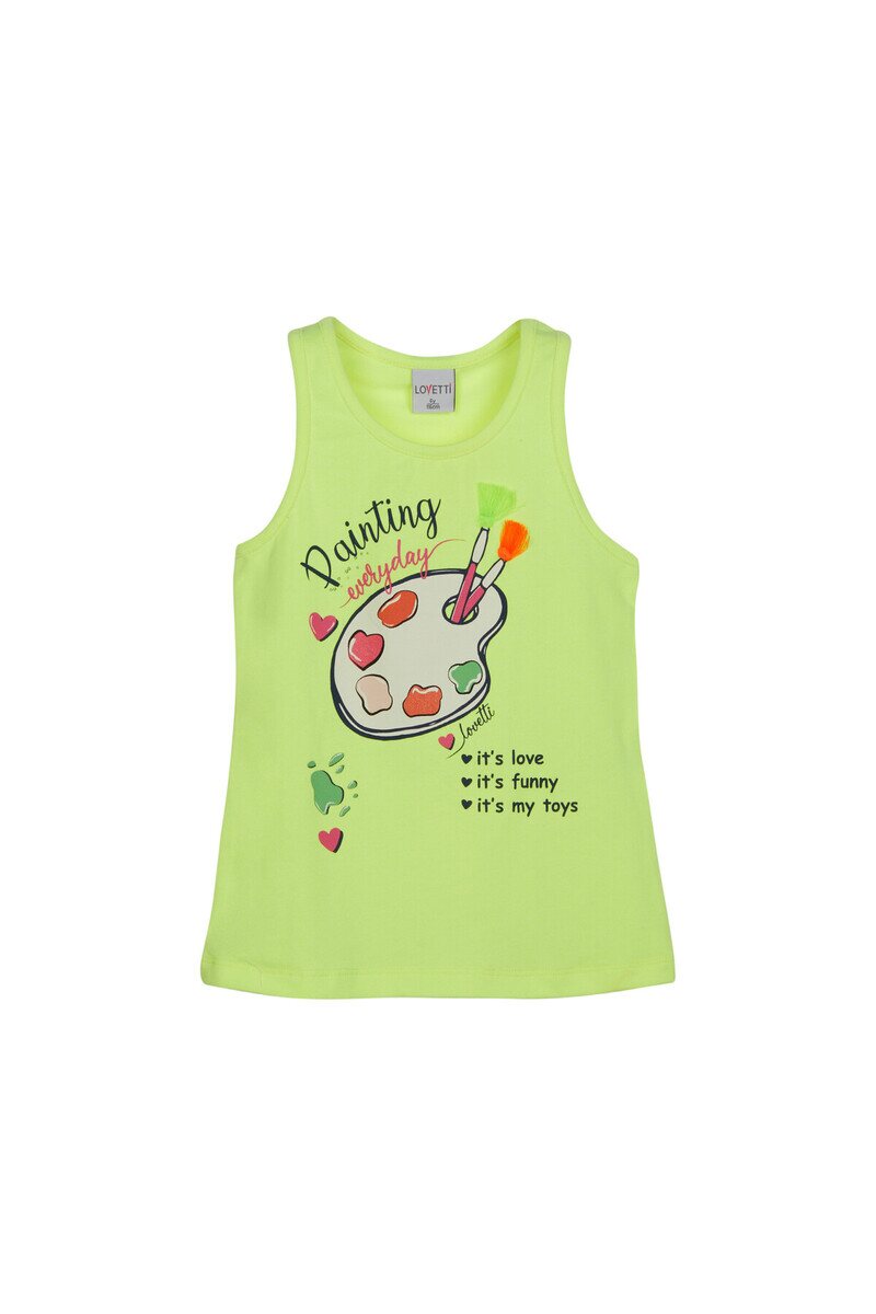 2-5 Years Old Paint Printed Tank Top - Thumbnail