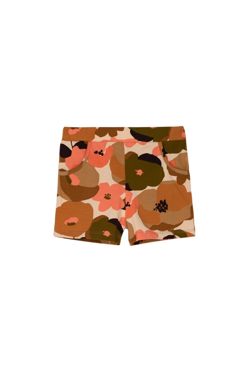 Retro Flowers Patterned Shorts 1-4 Years Old - Thumbnail