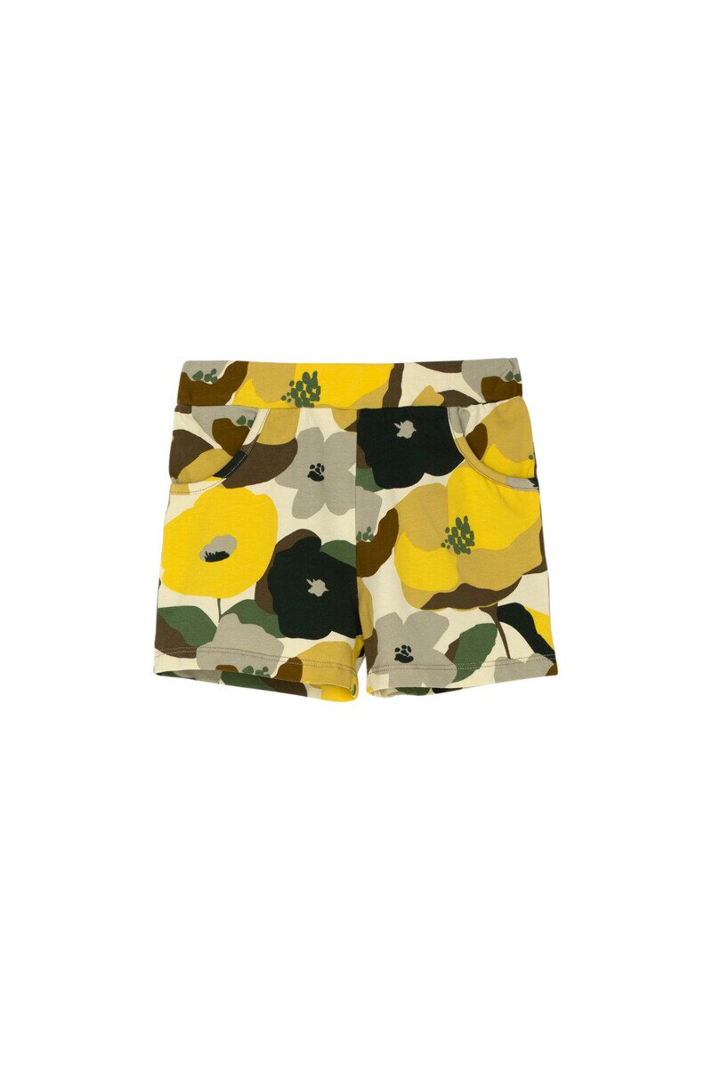 Retro Flowers Patterned Shorts 1-4 Years Old - Thumbnail